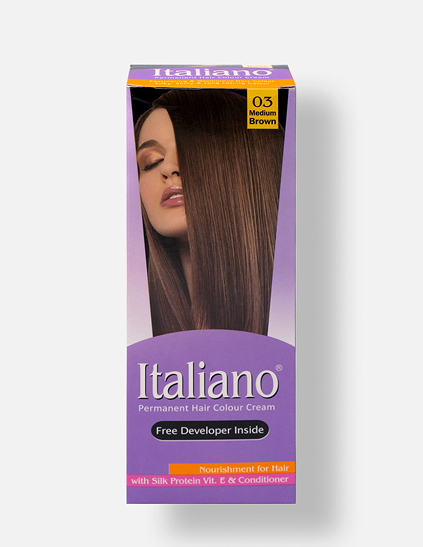 Hair colour cream medium brown